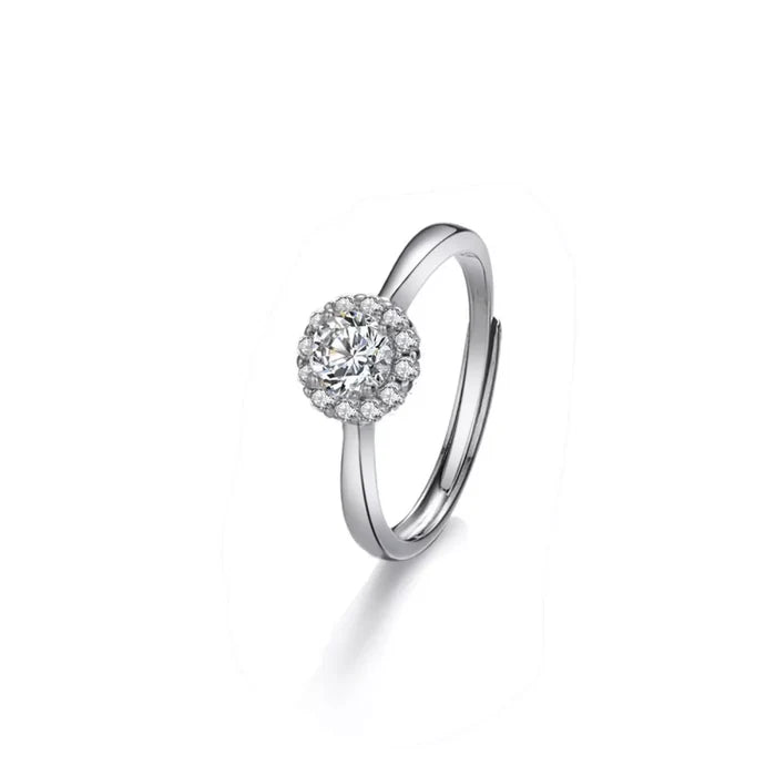 1 Carat Moissanite 925 Sterling Silver Ring