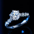 1 Carat Moissanite Sterling Silver Ring