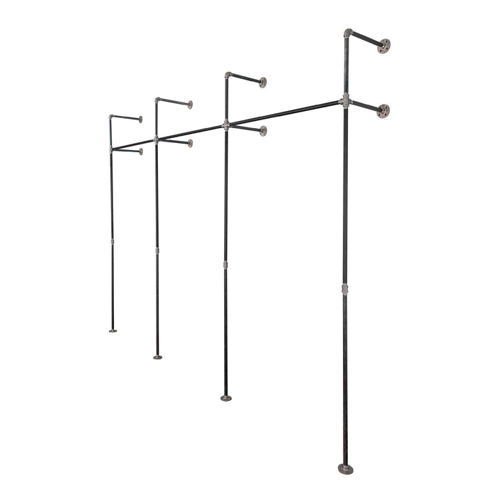115 in. Triple Wall Mounted Clothing Rack
