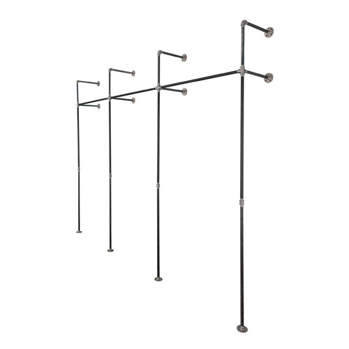 115 in. Triple Wall Mounted Clothing Rack
