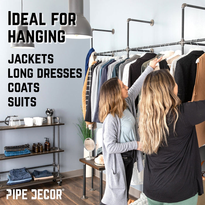 115 in. Triple Wall Mounted Clothing Rack