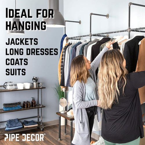 115 in. Triple Wall Mounted Clothing Rack