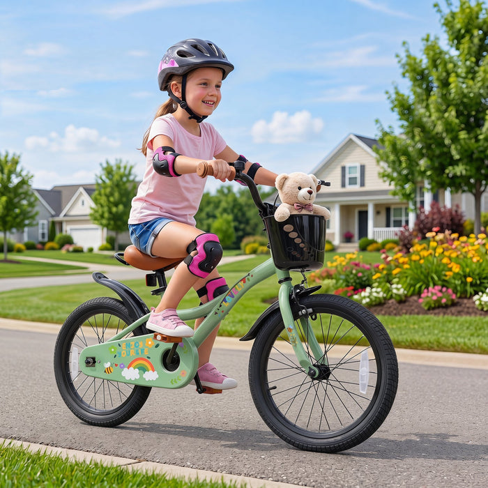 12-Inch Girls Bike with Training Wheels & Basket