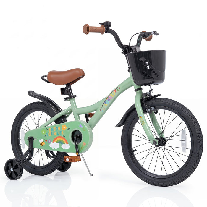 12-Inch Girls Bike with Training Wheels & Basket