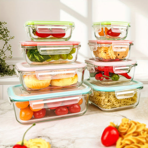 16-Piece Glass Food Storage Set