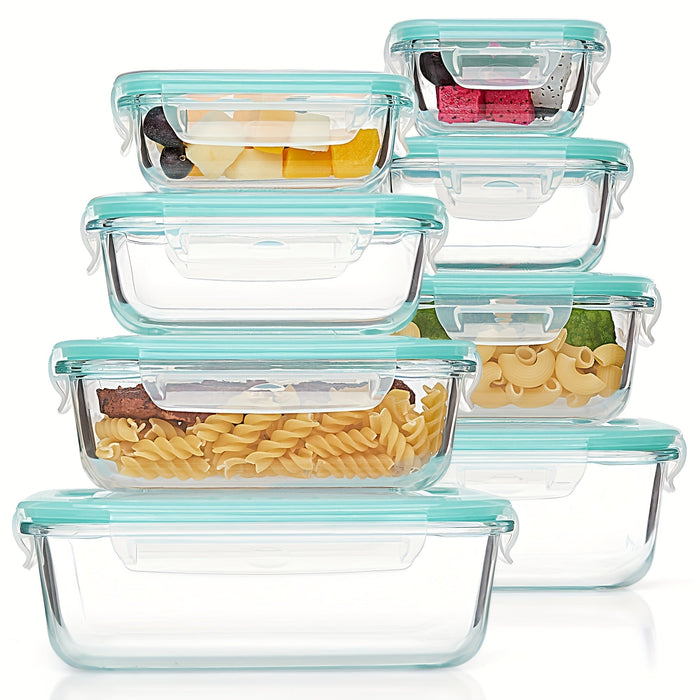 16-Piece Glass Food Storage Set