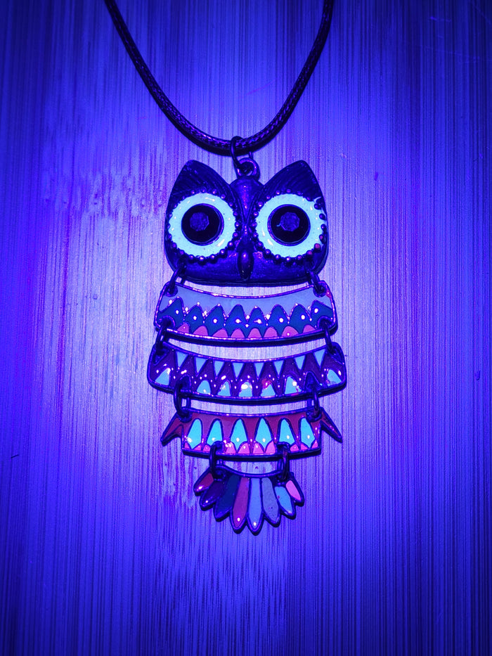 18in Adjustable Handcrafted Multicolor Owl Pendant Necklace - Women Jewelry