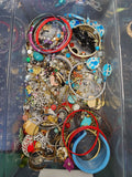 1lb Mixed  Jewelry For Crafting May Or May Not Have Matches  J081926-0