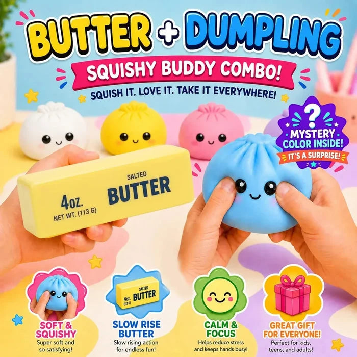 2-Pack: Squishy Dumpling & Butter Combo Pack