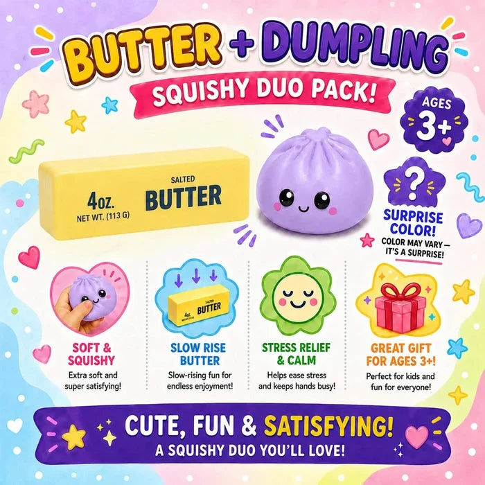 2-Pack: Squishy Dumpling & Butter Combo Pack