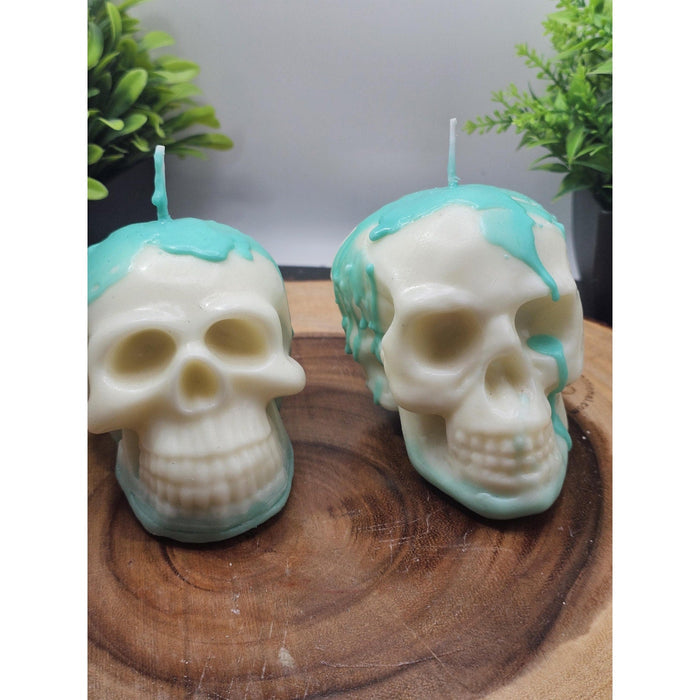 2-Piece Unscented Skull Candle Set
