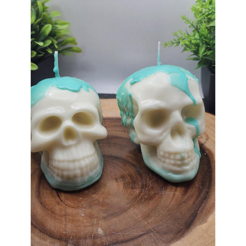 2-Piece Unscented Skull Candle Set