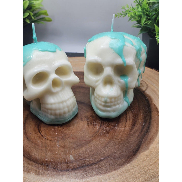 2-Piece Unscented Skull Candle Set