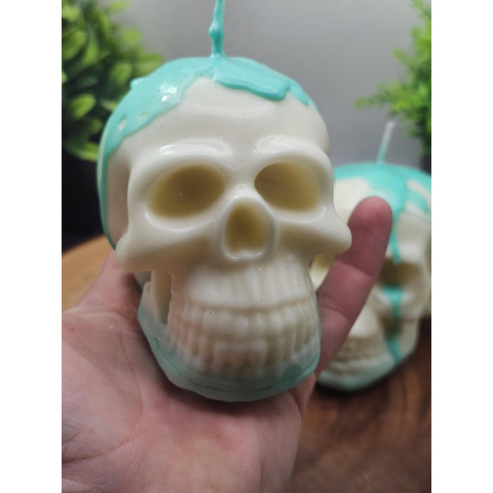 2-Piece Unscented Skull Candle Set