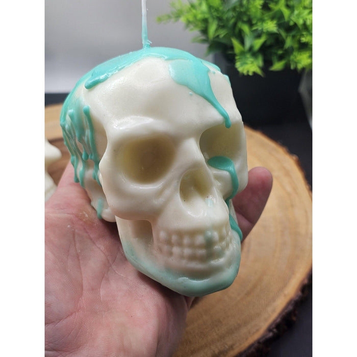 2-Piece Unscented Skull Candle Set