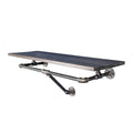24 in. Boulder Black Wall Mounted Clothing Rack with Wood Shelf