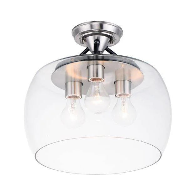 Semi-flush mount ceiling light, by Maxim, for hallway, bedroom, or entryway
