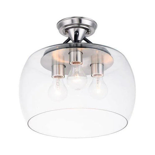 Semi-flush mount ceiling light, by Maxim, for hallway, bedroom, or entryway