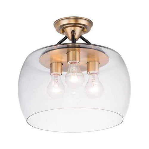 Semi-flush mount ceiling light, by Maxim, for hallway, bedroom, or entryway