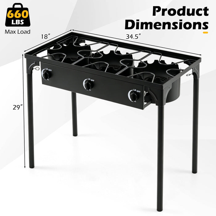 3-Burner Propane Outdoor Stove