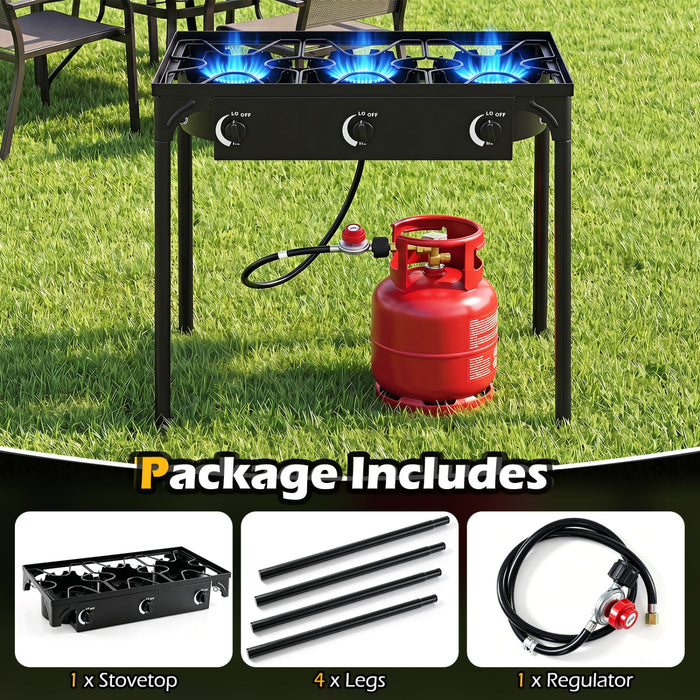 3-Burner Propane Outdoor Stove