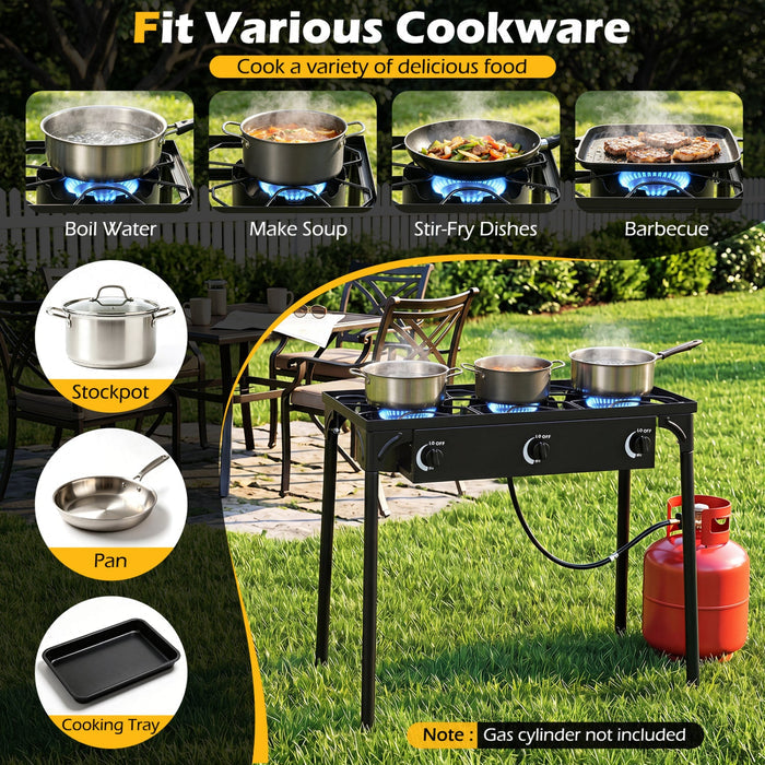 3-Burner Propane Outdoor Stove