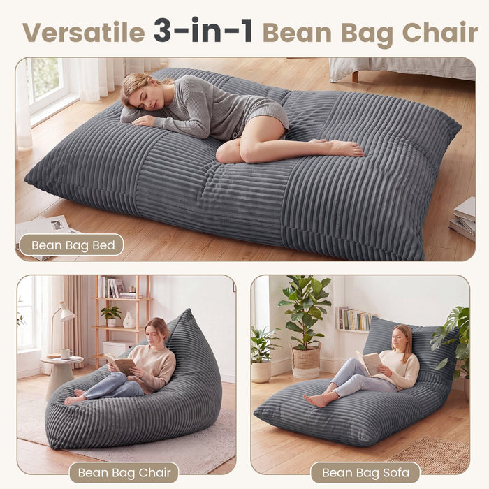 3-in-1 Giant Bean Bag Chair