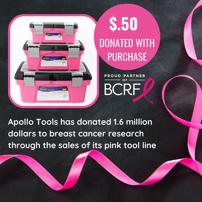 3-Piece Stackable Tool Box Set – Pink