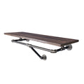 36 in. Wall Mounted Clothing Rack with Wood Shelf