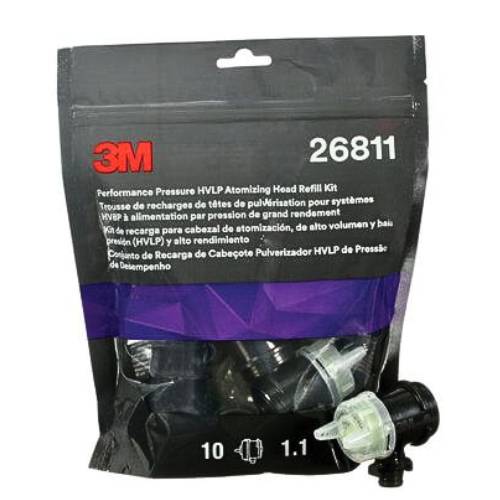 3M 26811 1.1 mm Yellow Atomizing Head Refill Kit, 10 pk -26811---Eagle National Supply