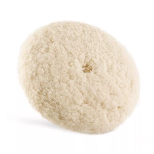3M 33280 9" Double - Sided White Wool Compound Pad, 5/8" Thread - 33280 - Eagle National Supply