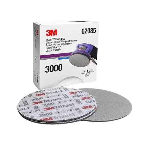 3M Trizact 6" Foam Abrasive Disc, 3000 Grit, Box of 15 -2085 - Eagle National Supply