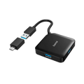 4-Port USB 3.2 Gen 1 Hub USB Powered USB-A w/ USB-C Adapter
