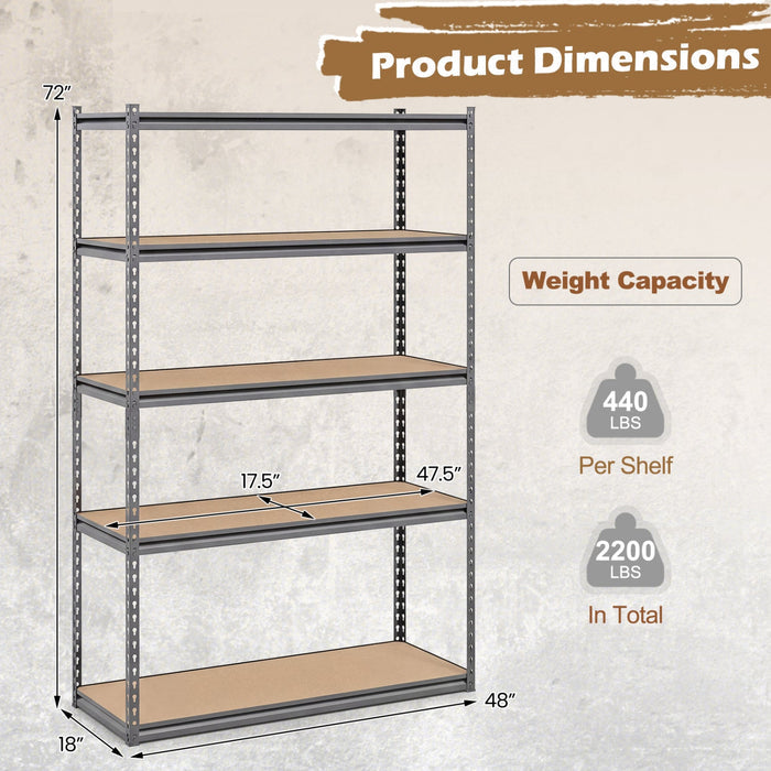5-Tier Metal Garage Shelving Unit