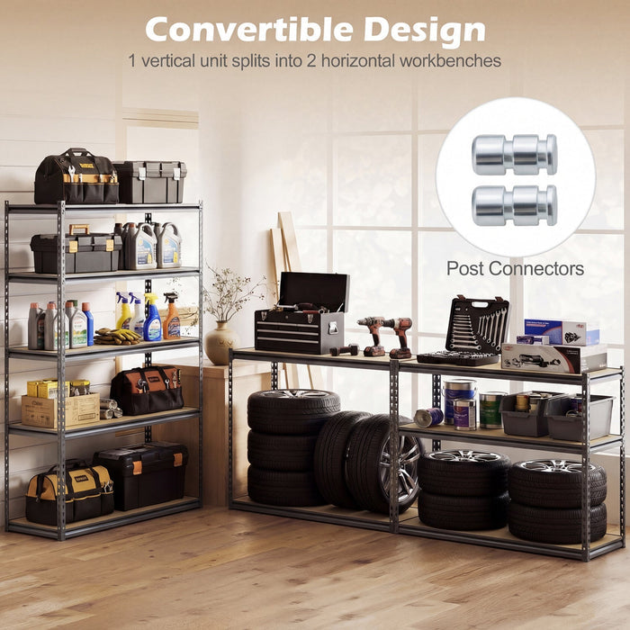 5-Tier Metal Garage Shelving Unit