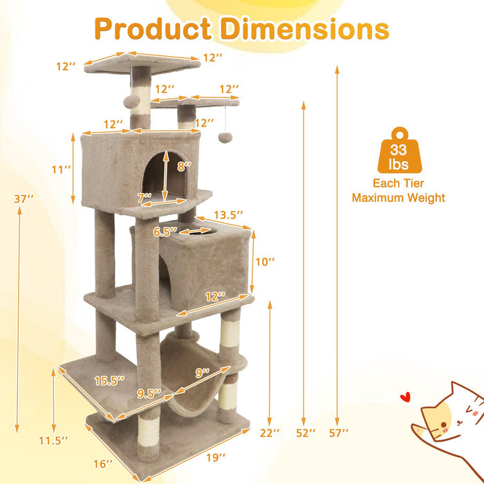 57-Inch Multi-Level Cat Tree