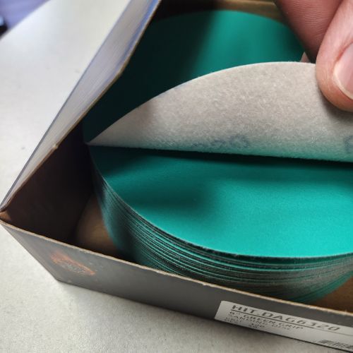 6 Inch 40 Grit Green Velcro Sanding Disc, 50 pk, High Teck - DAG6040 - Eagle National Supply