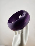 8.25in Purple Wood Bangle Bracelet 0538