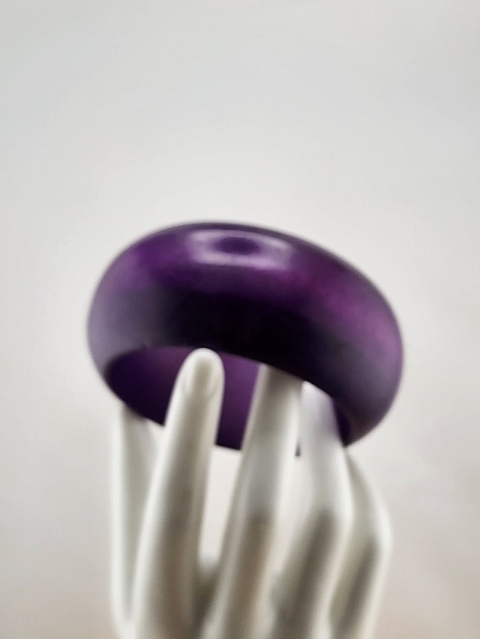 8.25in Purple Wood Bangle Bracelet 0538