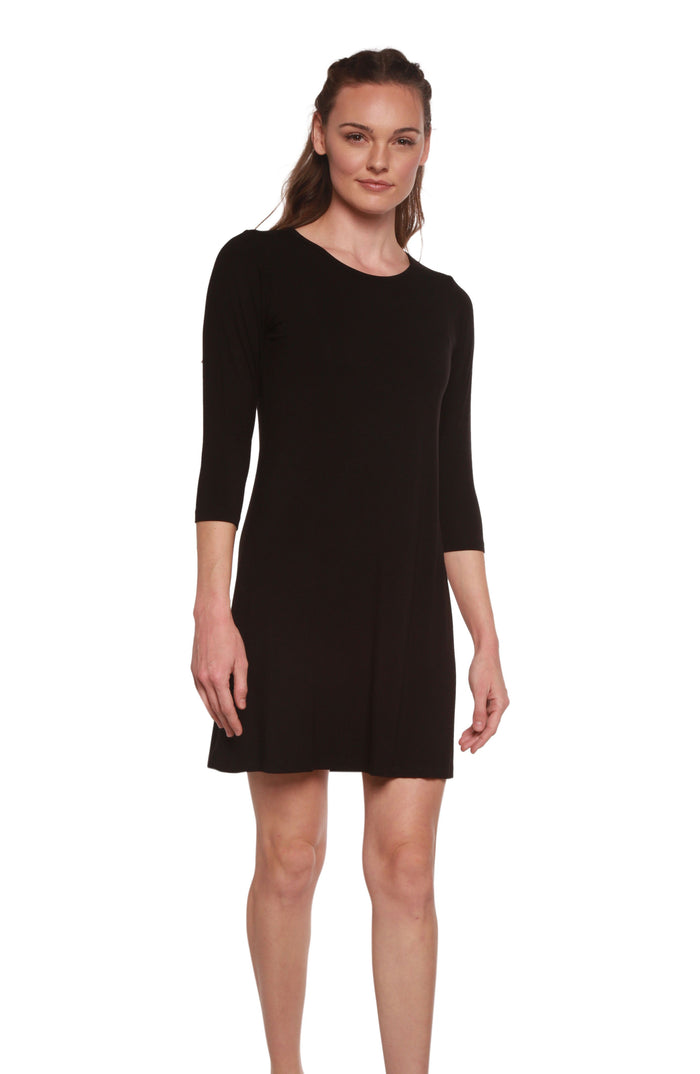 A-Line Bamboo Little Black Dress