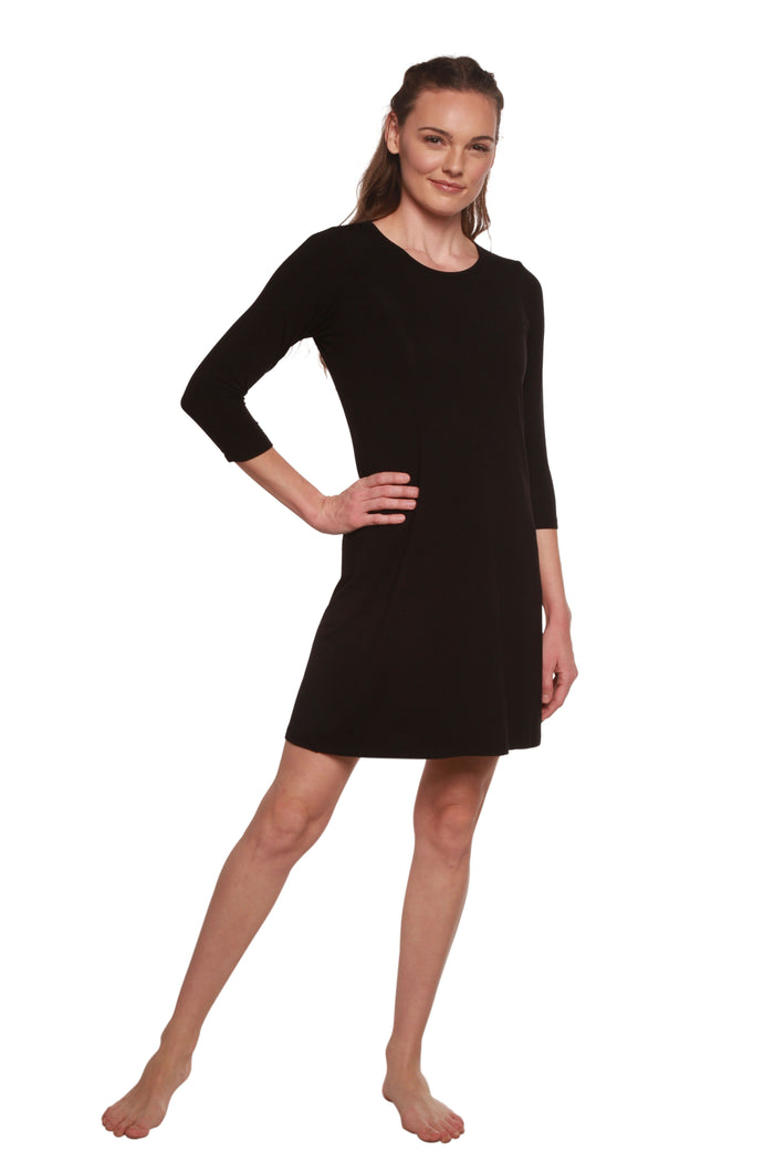 A-Line Bamboo Little Black Dress