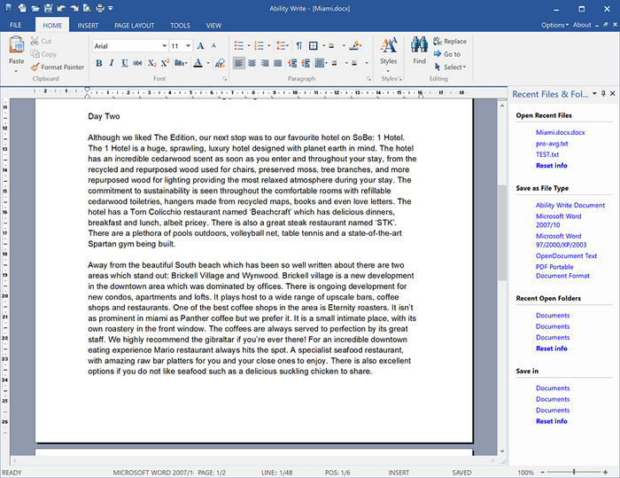 Ability Office Standard - Letter Writing & Spreadsheet