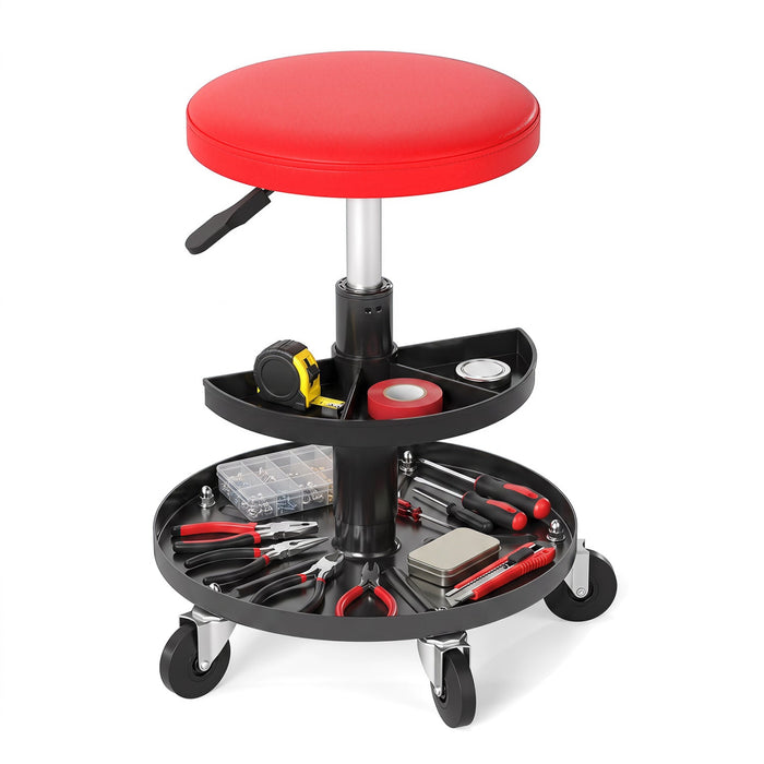 Adjustable Rolling Mechanic Stool