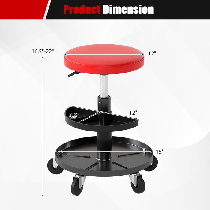 Adjustable Rolling Mechanic Stool