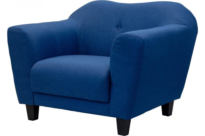 Alex Blue Fabric Armchair - Furniture Instore