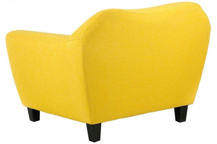 Alex Yellow Fabric Armchair - Furniture Instore
