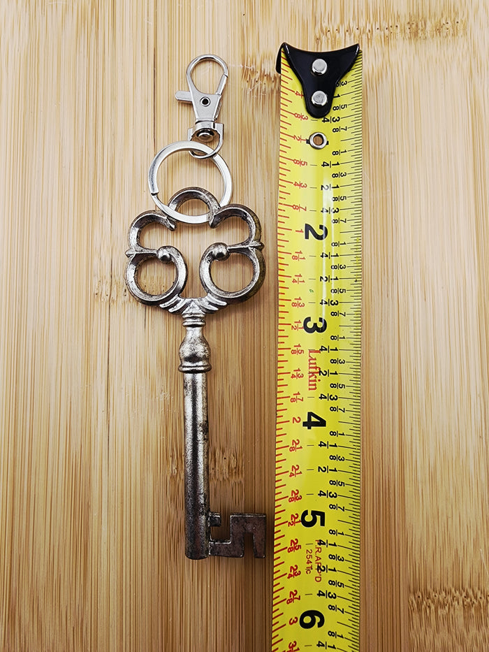Antique-Style Silver Tone Bag Charm/Keychain