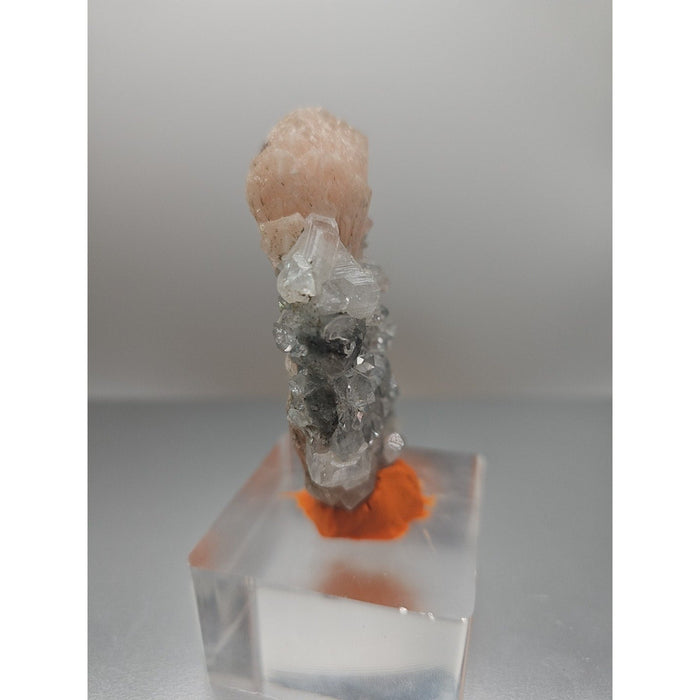 Apophyllite with Pink Stilbite Crystal Specimen
