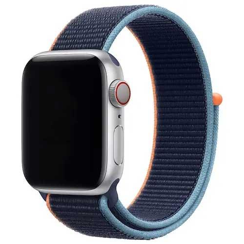 Apple Watch bandje - geweven - nylon - diepzee