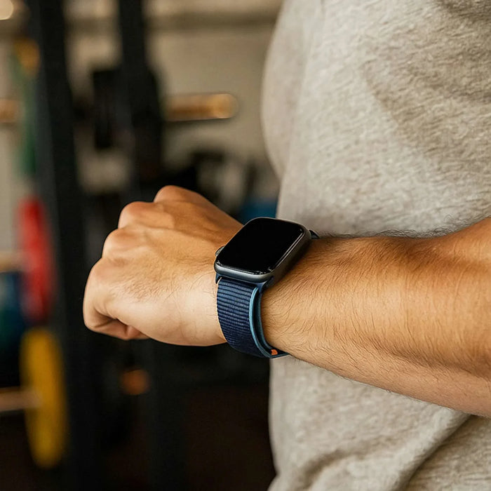 Apple Watch bandje - geweven - nylon - diepzee